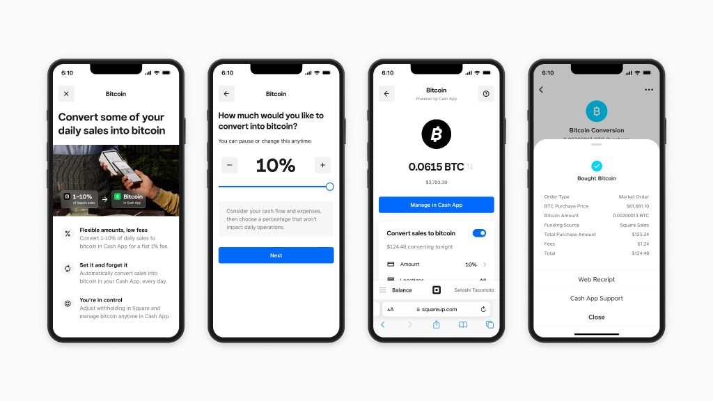 Block讓Square商家將日常銷售的一部分轉換成比特幣